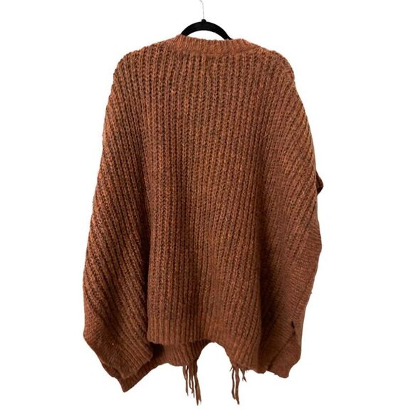 ANTHROPOLOGIE Marled Fringe‎ Oversized Poncho One Size - Picture 6 of 7